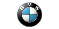 BMW logo: a black circle with the letters B, M, and W. The center is a circle split into blue and white quadrants.