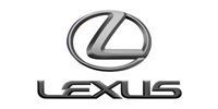 Lexus logo: a silver emblem with a stylized