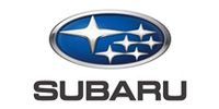 Subaru logo: Blue oval with silver border, white stars, and