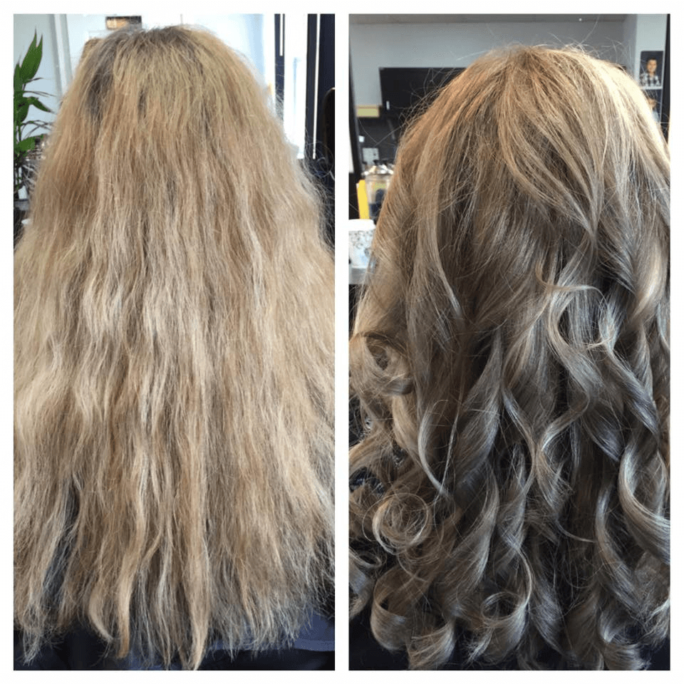 Deep conditioning and hairstyling