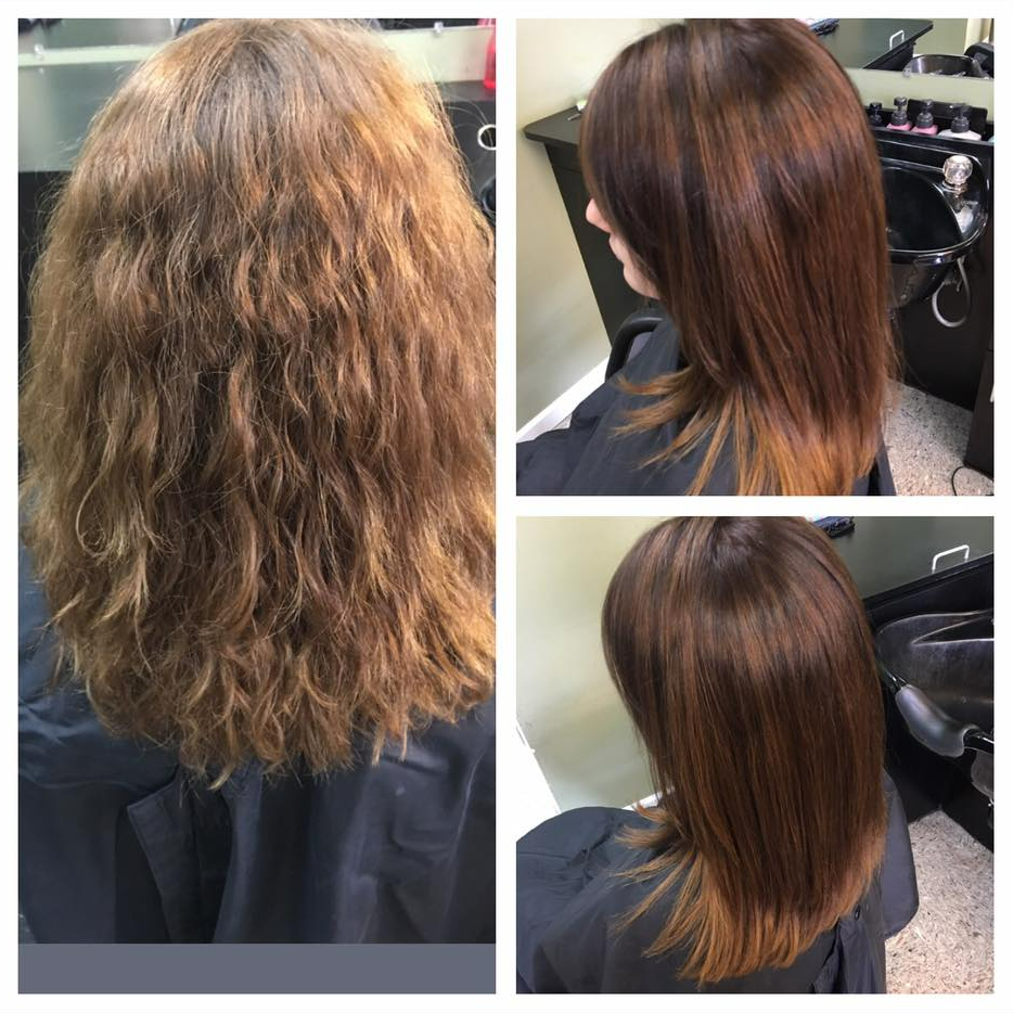 Hair trimming and straightening