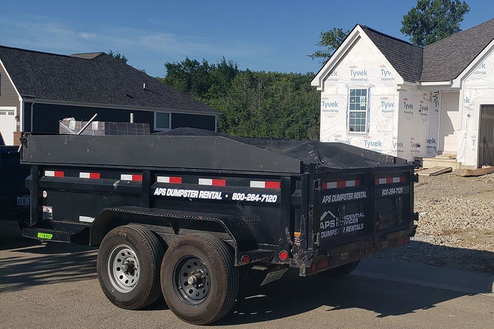 APS Residential Services dumpster trailer