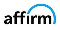 The Affirm logo: Black text 
