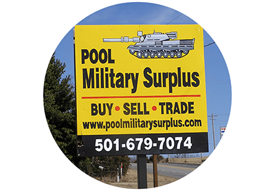 Pool Military Surplus Signage