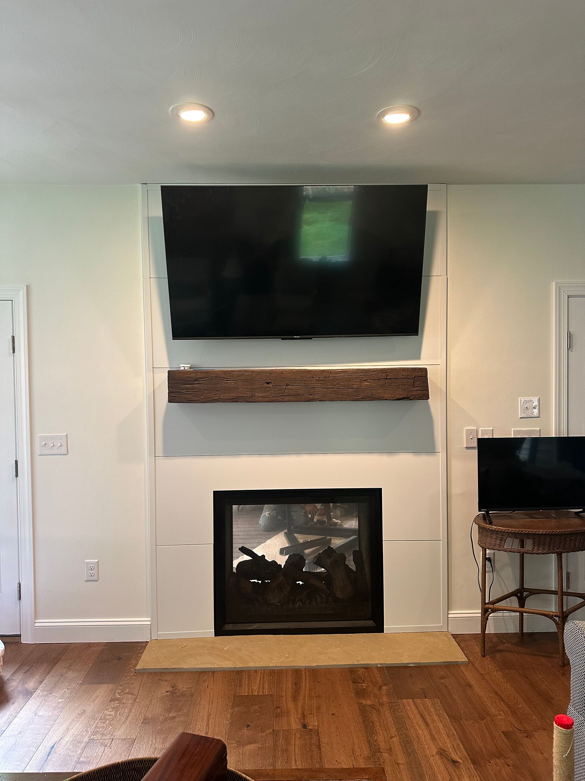 fireplace installation - after