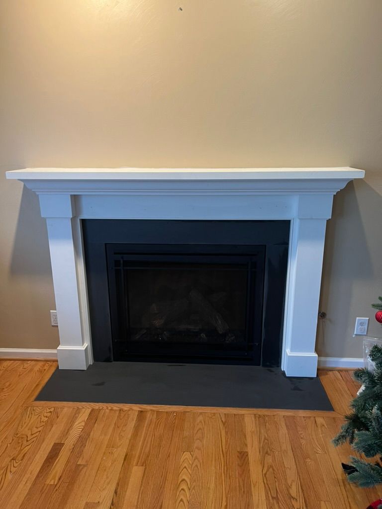 fireplace and mantel replacement - after