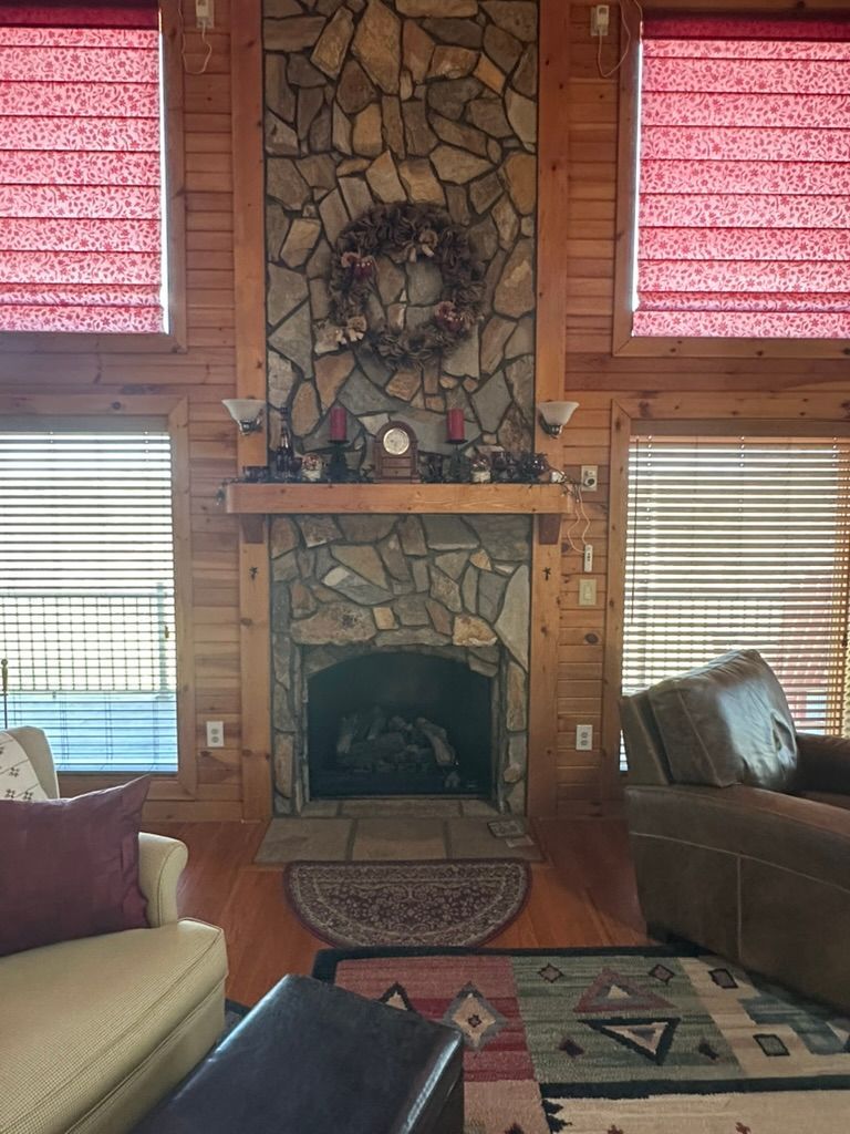 fireplace installation - before