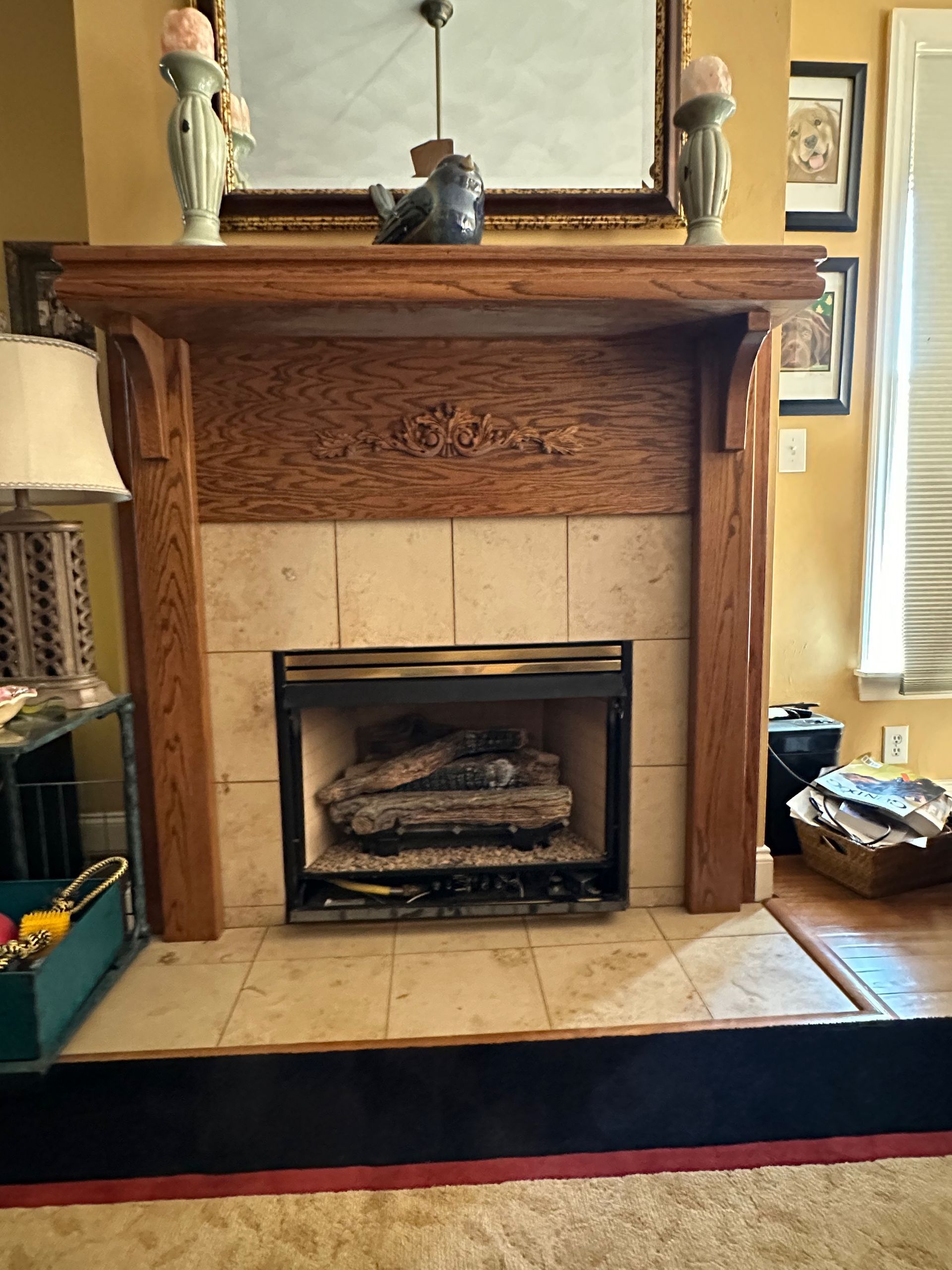 fireplace replacement - before