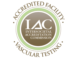 A logo for an accredited facility for echocardiography.