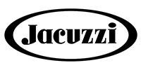 Jacuzzi logo in black text inside a black oval outline on a white background