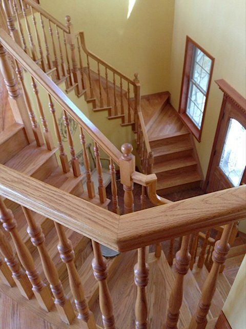Hardwood staircase