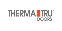 THERMA-TRU DOORS logo in gray and orange on a white background