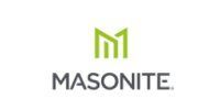 Masonite logo with green stylized “M” above gray wordmark on a white background