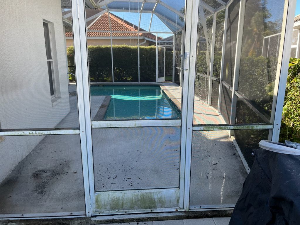 POOL before pressure washing