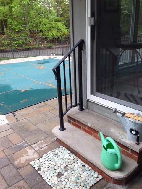 Railing inside the pool