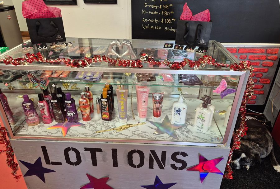 Display case labeled 