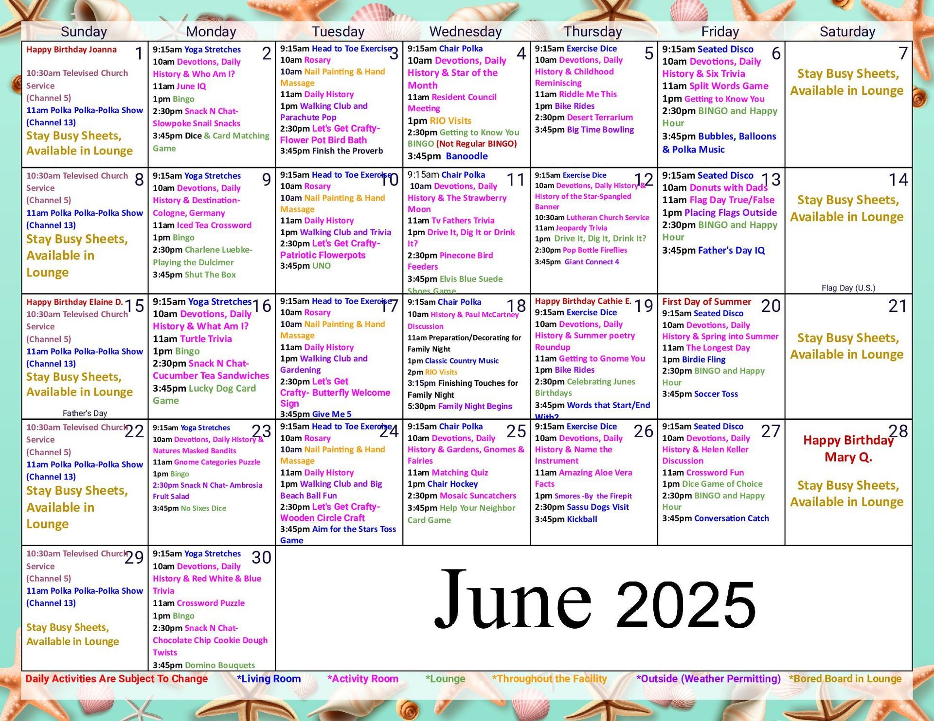 June 2025 Calendar