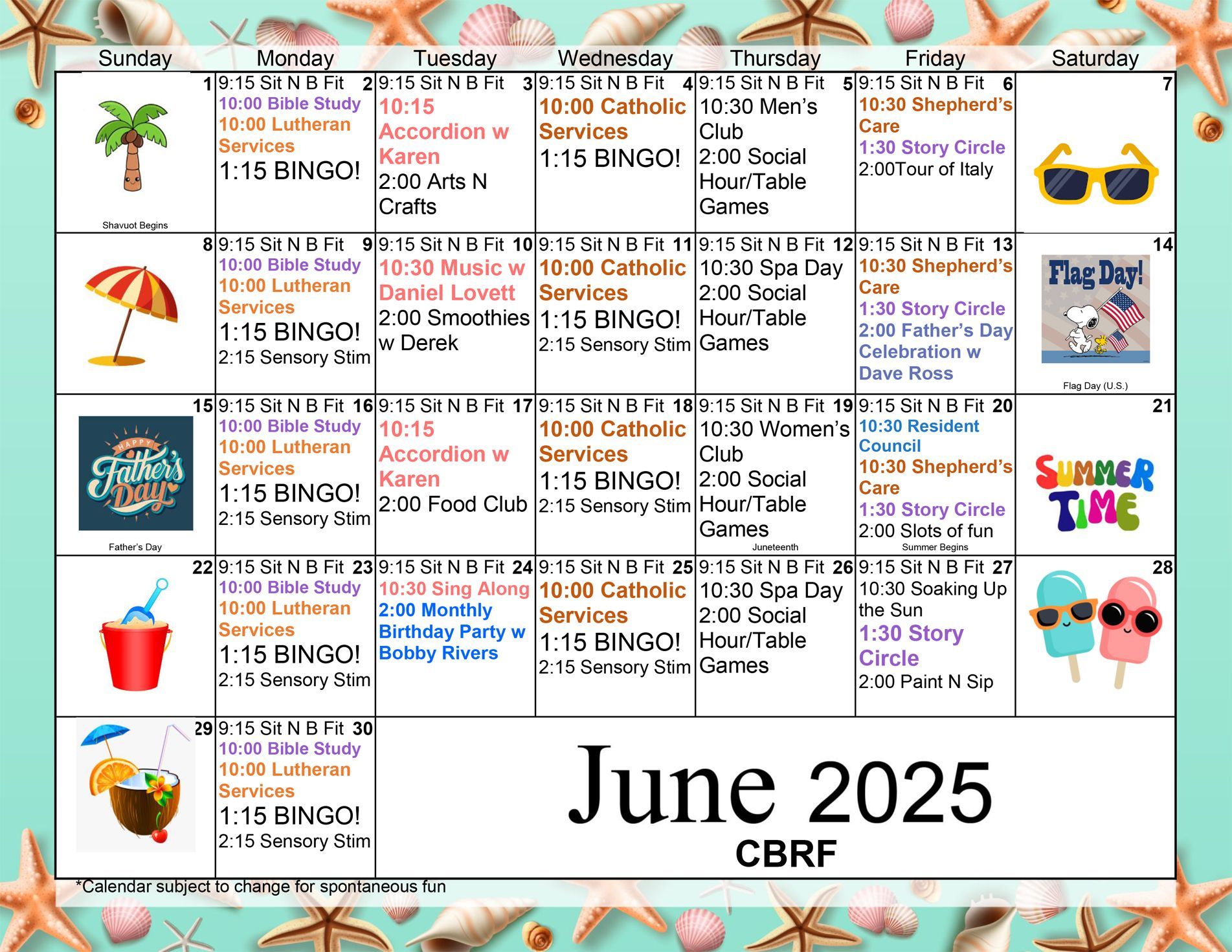 June 2025 Calendar