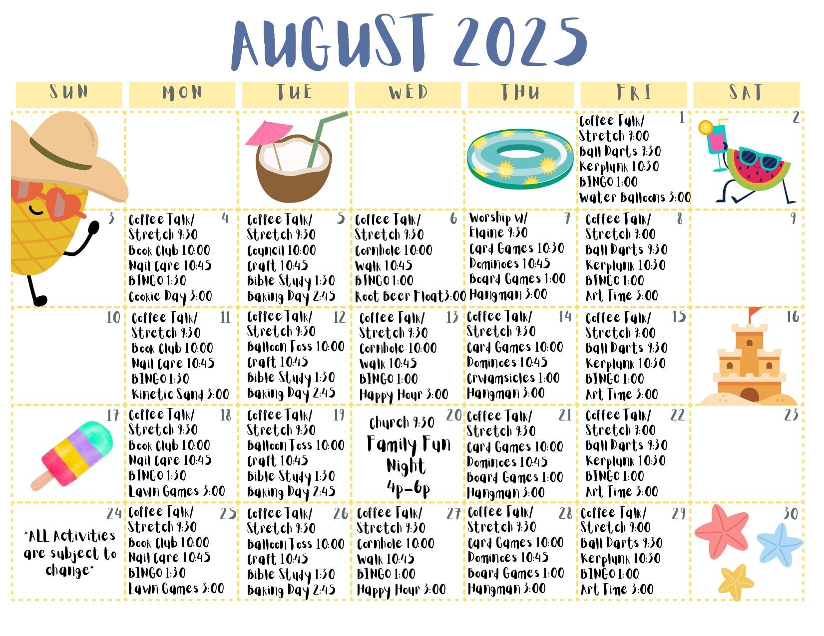 August 2025 Calendar