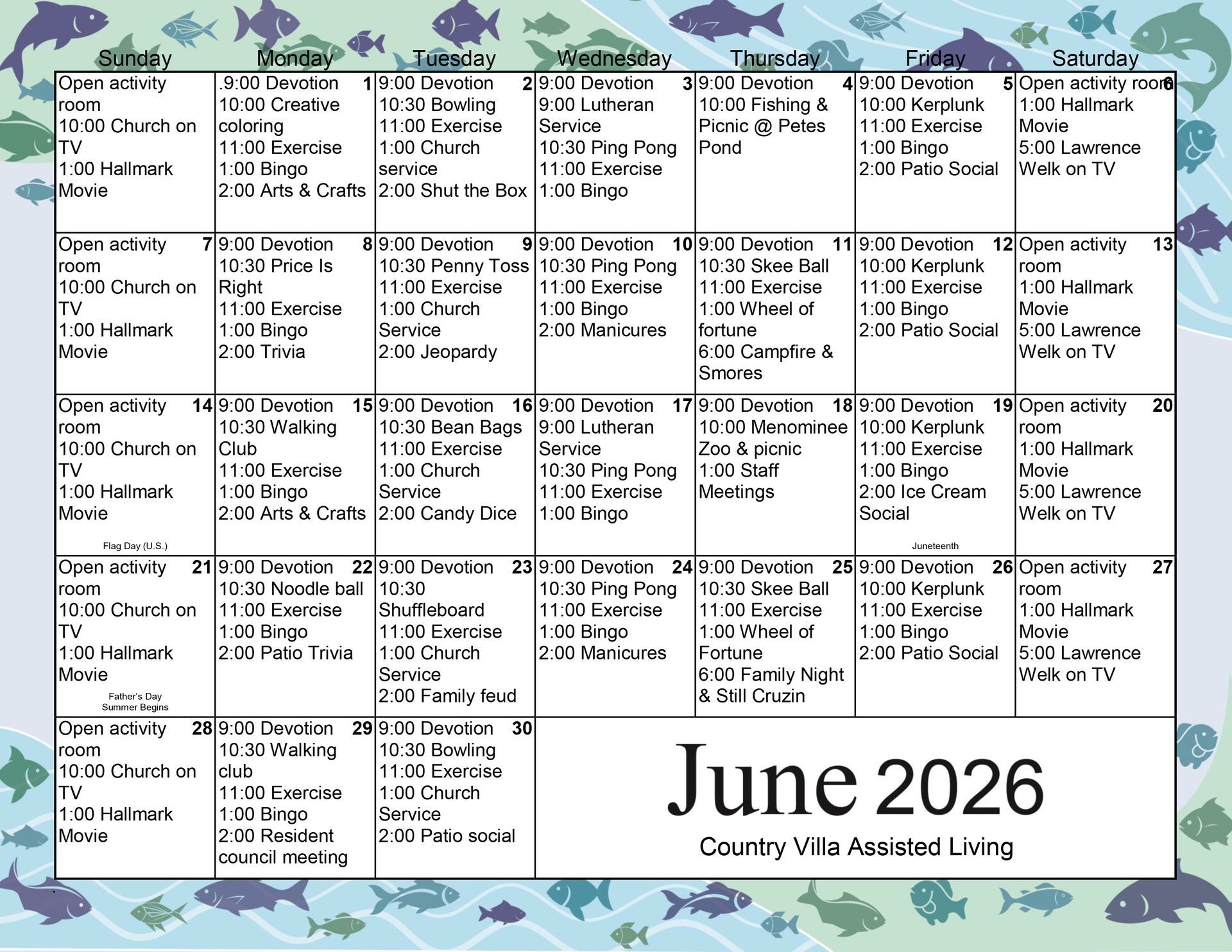 June 2026 Calendar
