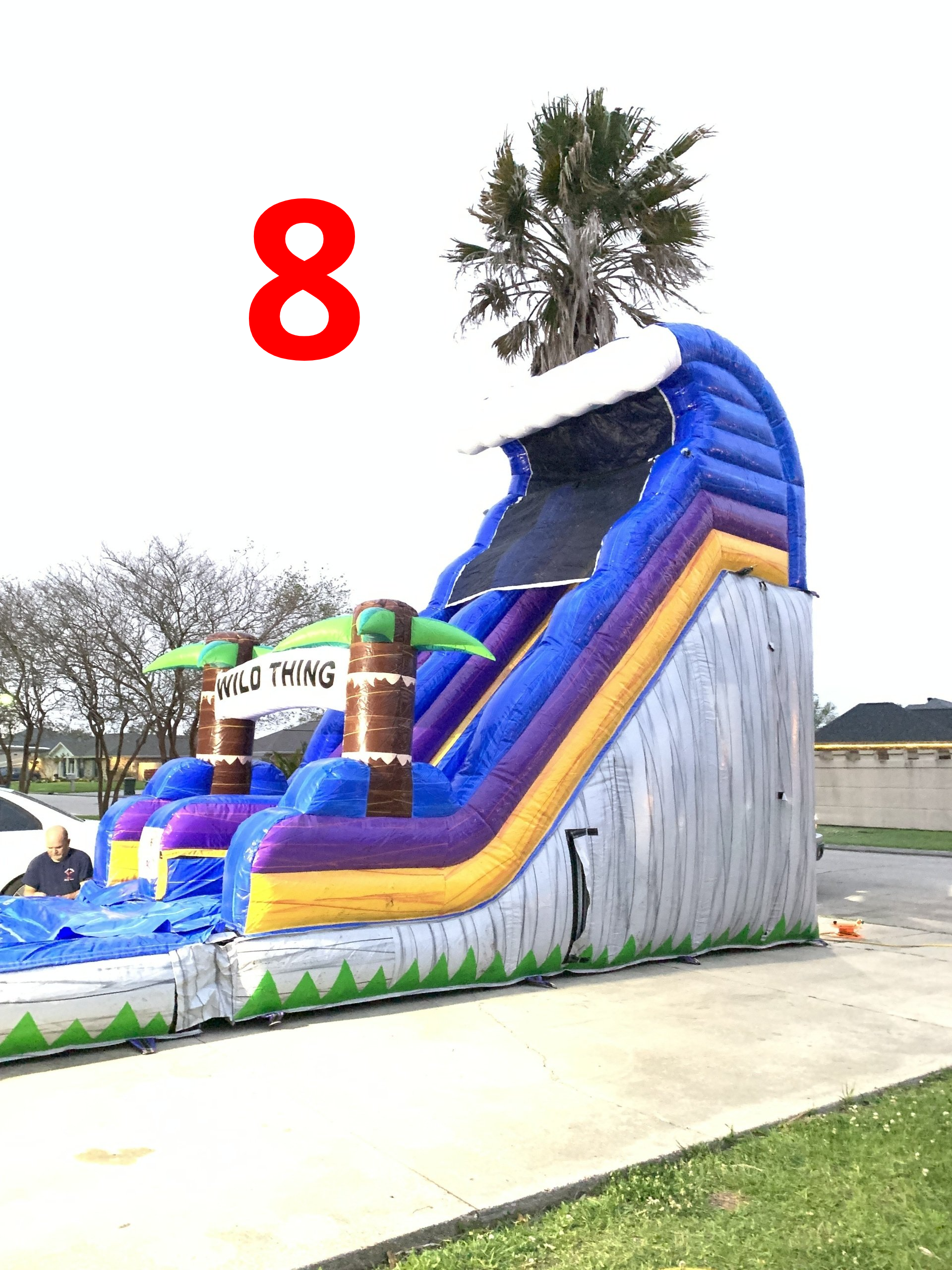 20 foot gray blue marble