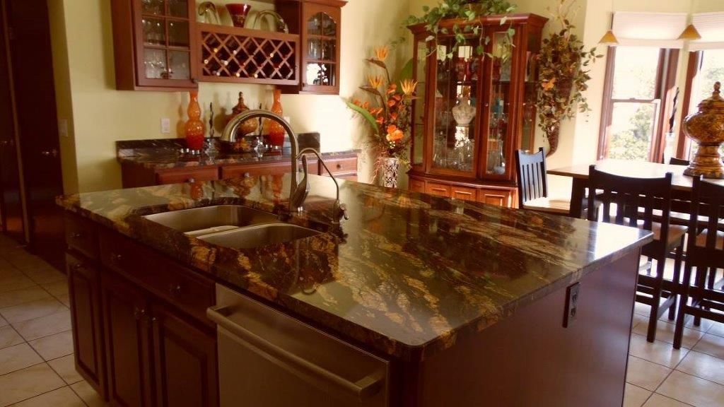 Countertop and sink