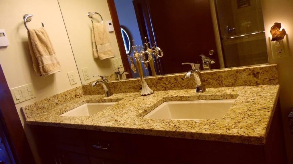 Countertop and sink