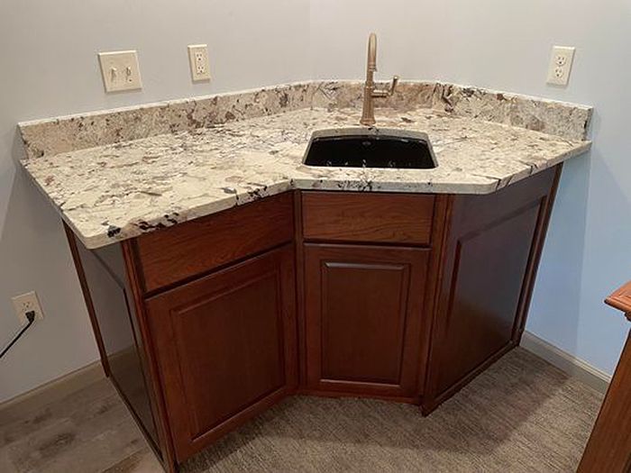 Countertop and sink