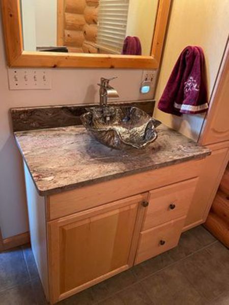 Countertop and sink