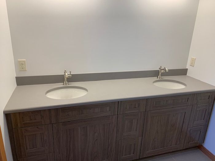 Countertop and sink