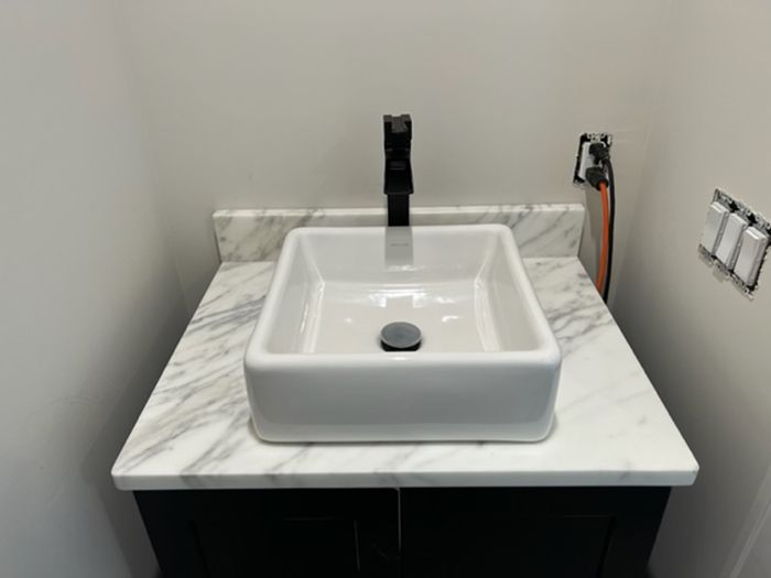 Countertop and sink
