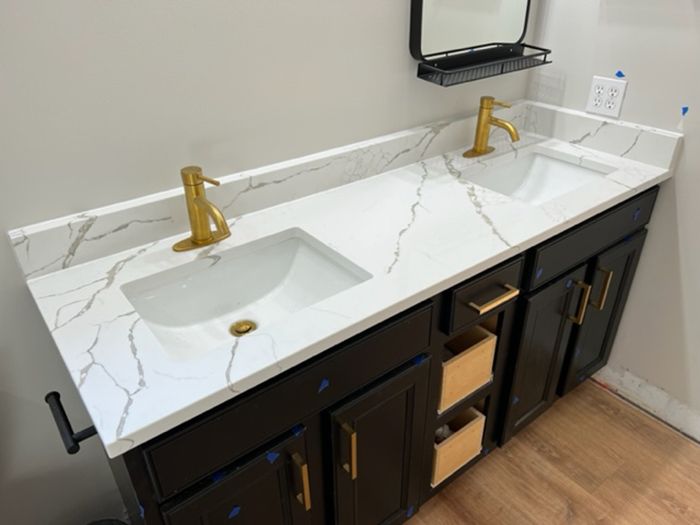 Countertop and sink