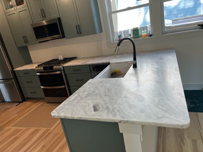 Countertop and sink