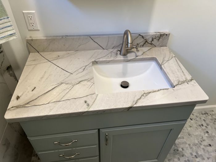 Countertop and sink