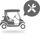 Golf cart service and repair icon