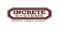 Increte Systems logo with maroon and white lettering and the tagline “Decorative Concrete Technology”