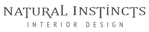 Natural Instincts Interior Design logo in gray letters.