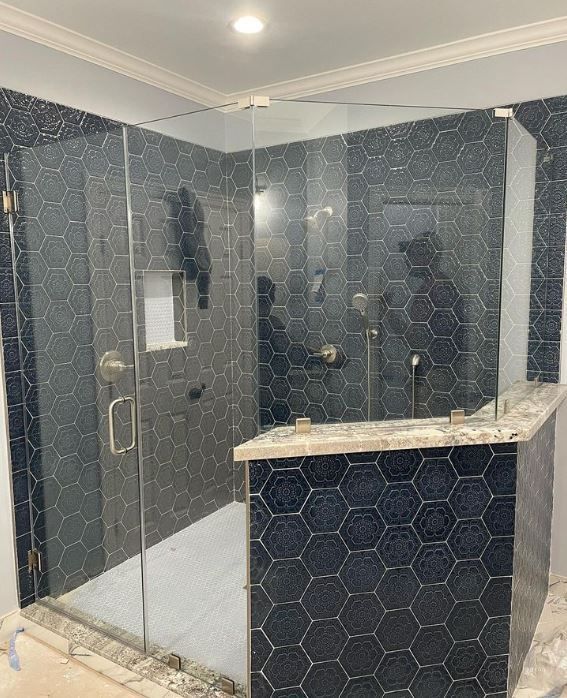 frameless glass shower door