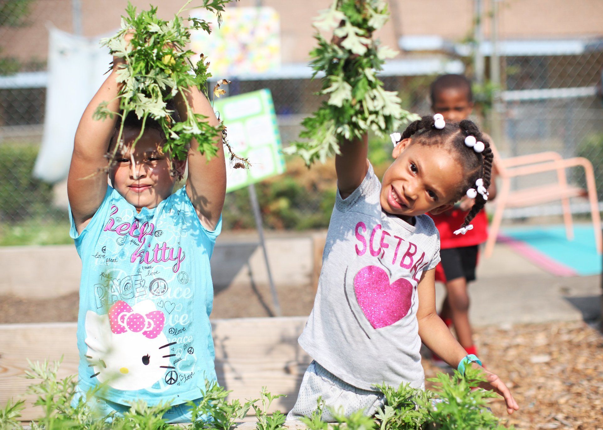 kids in garden