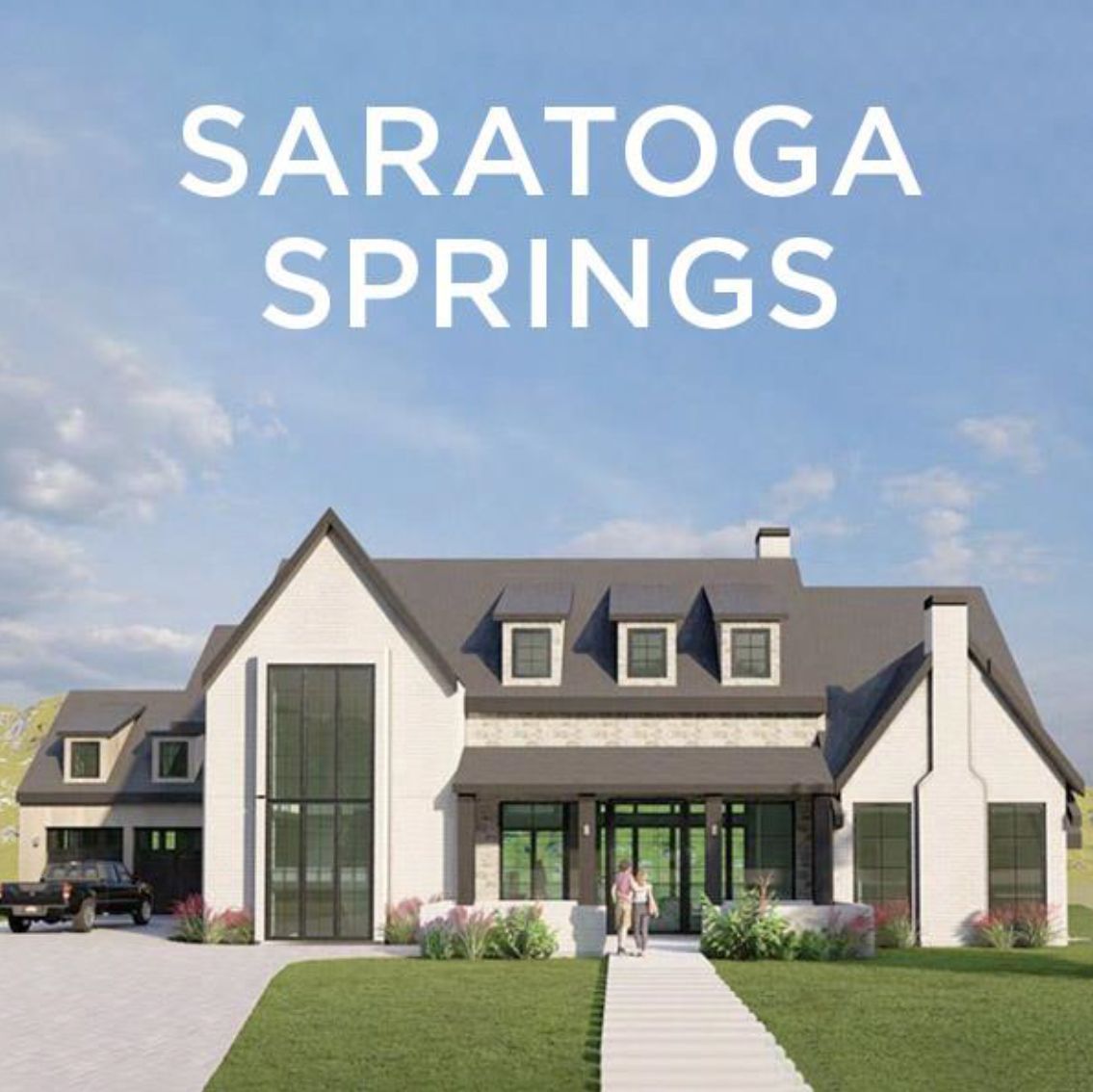 A rendering of a house in saratoga springs