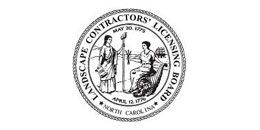 North Carolina Landscape Contractors' Licensing Board seal featuring the state seal inside a circular border.