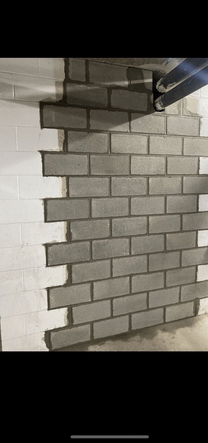 cinder block installation