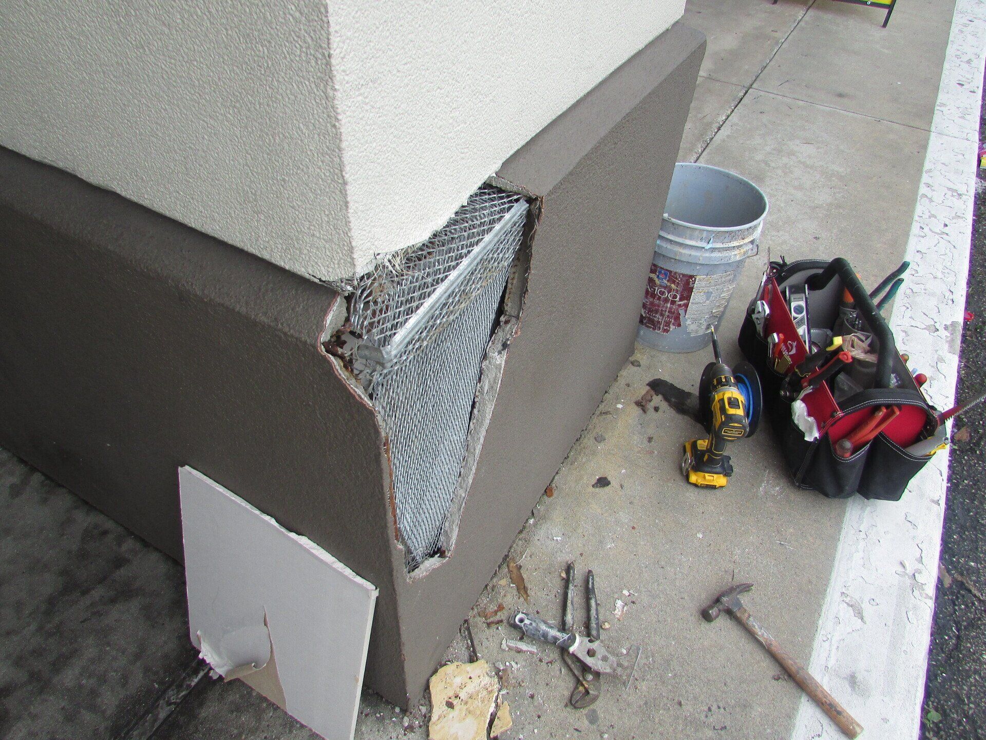 column repair before