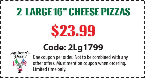 Anthony's Pizza Specials | Martinsburg, WV