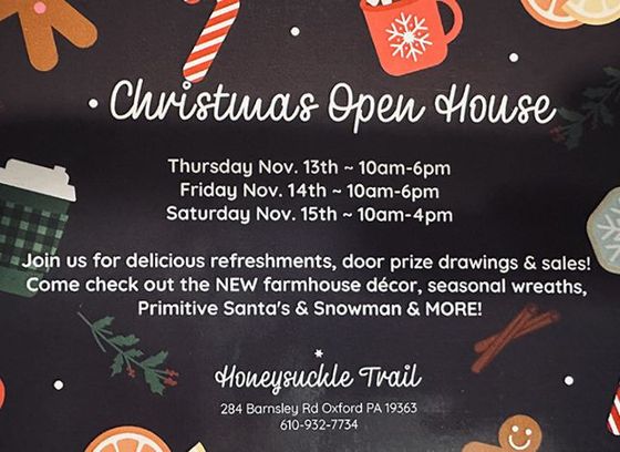 Christmas Open House advertisement.