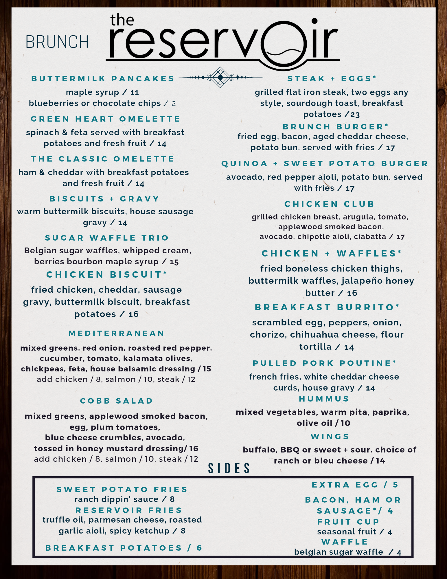 Brunch Menu