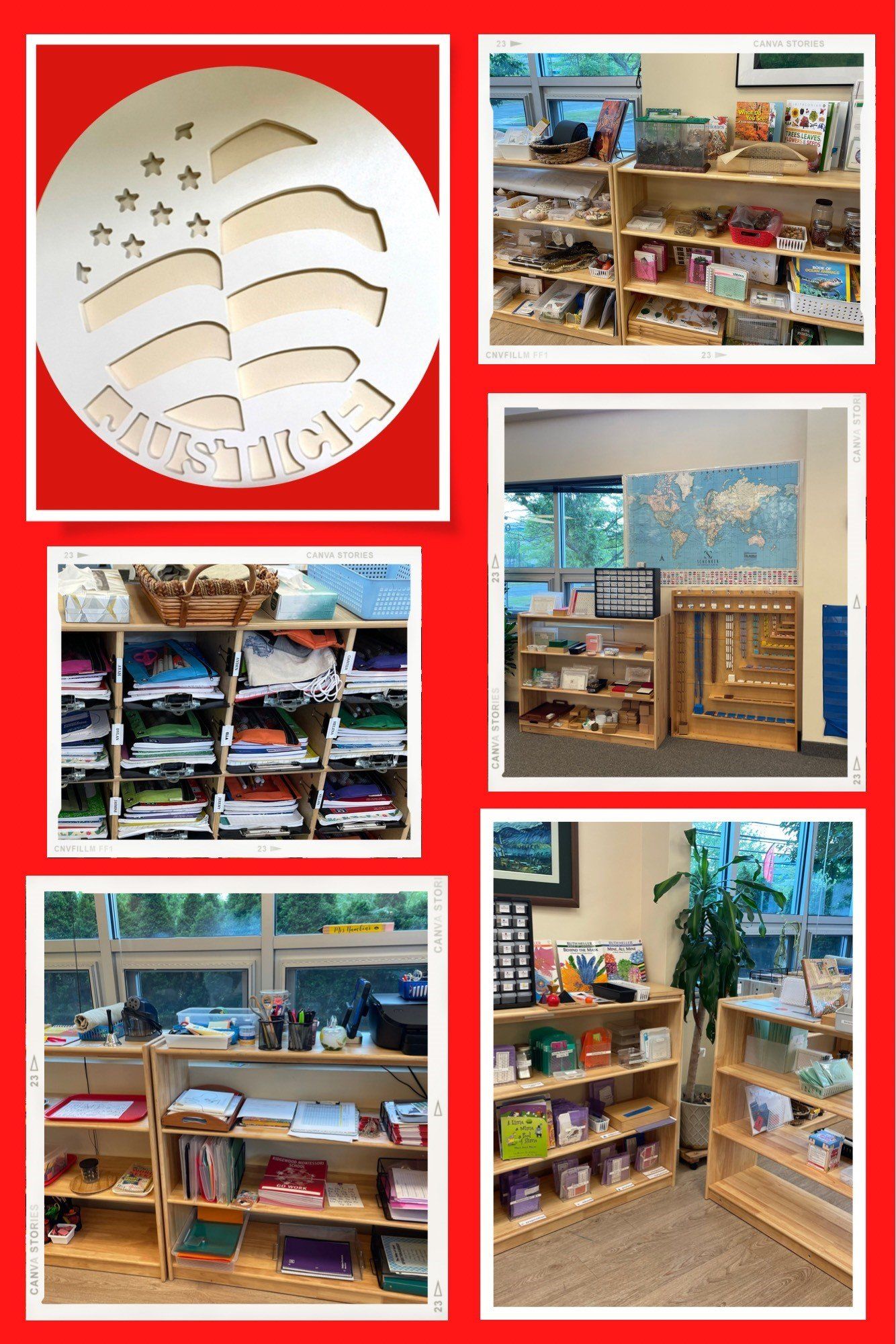 Ridgewood Montessori School's lower elementary culture work space