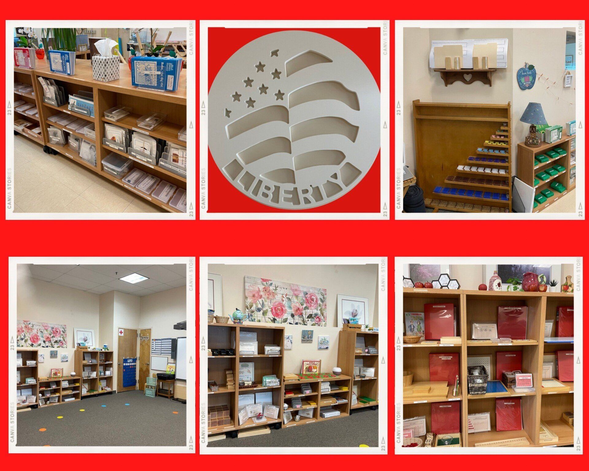 Ridgewood Montessori School's lower elementary language work space