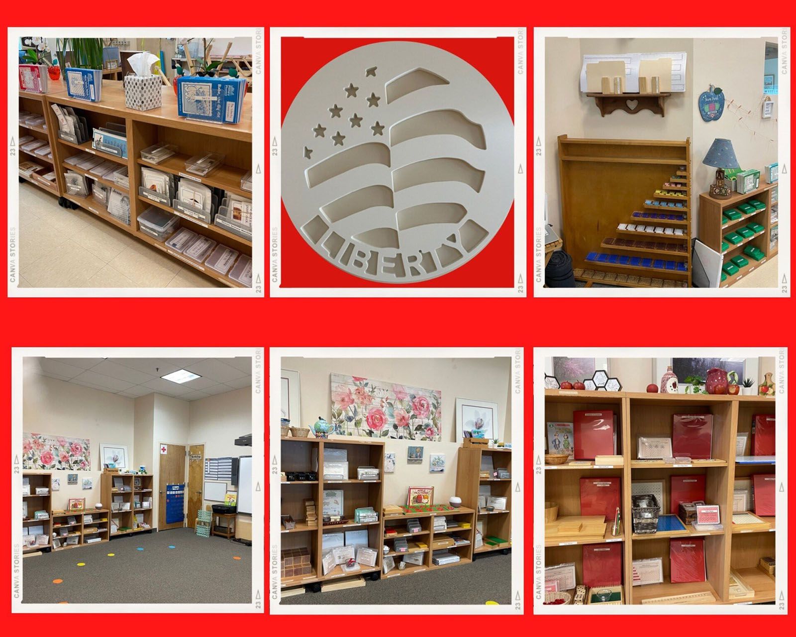 Tidy shelves on classrooms