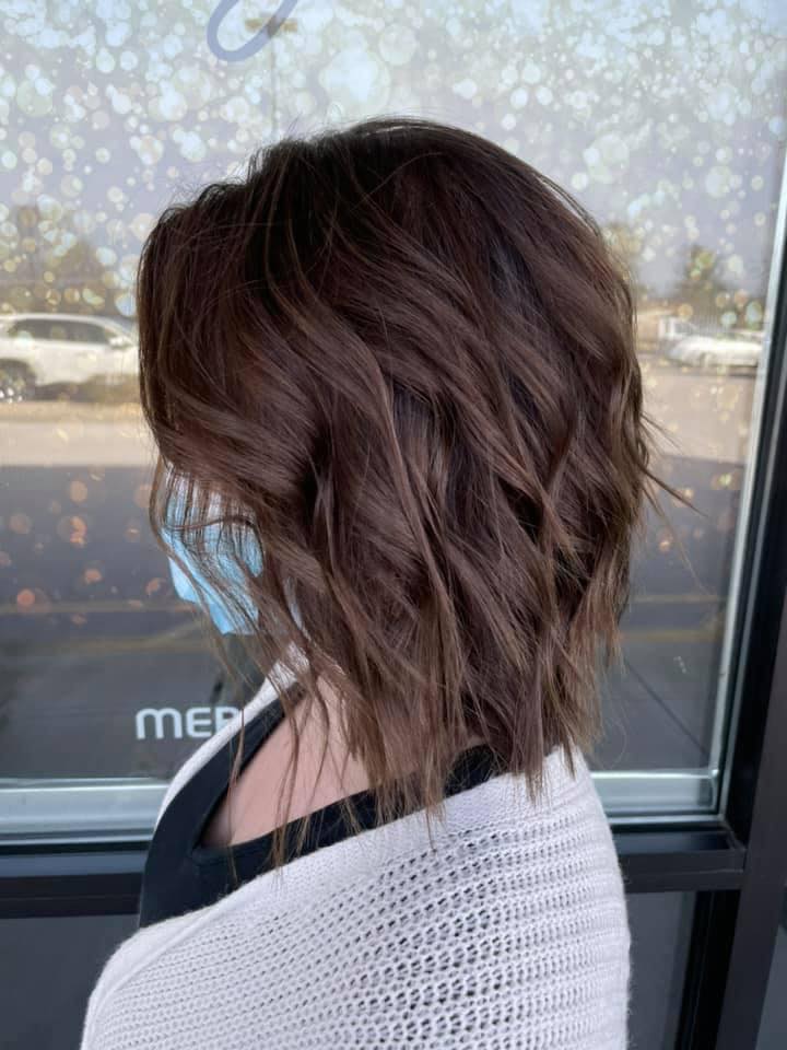 Balayage with a base color